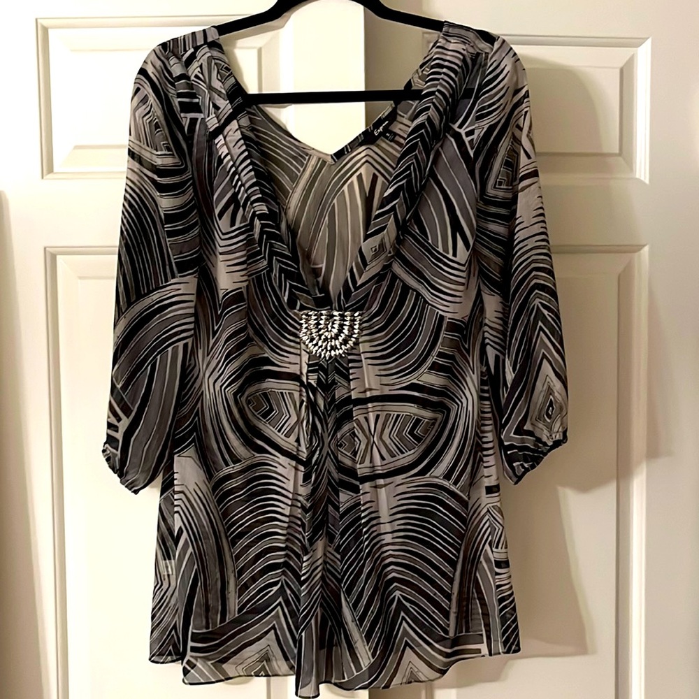 Express sheer tunic, size small